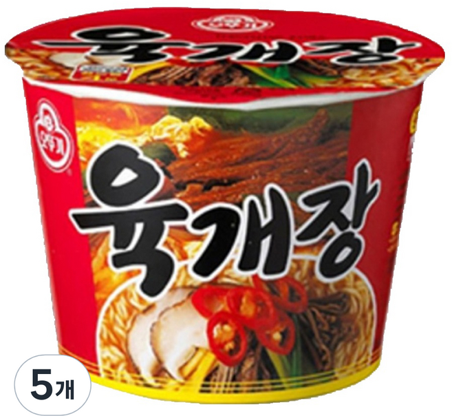 오뚜기 육개장 용기 110g, 5개