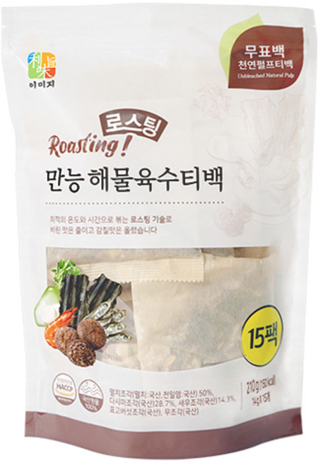 석하 로스팅 해물육수 티백 15p, 210g, 1개