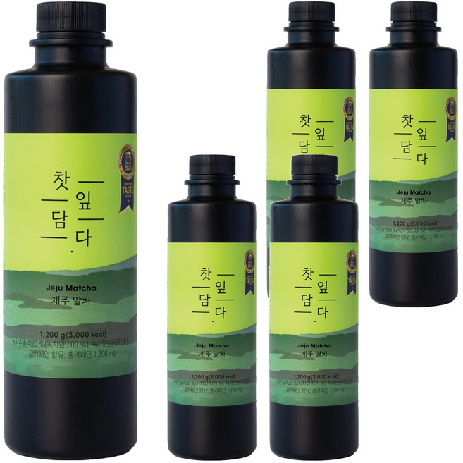 스위트컵 찻잎담다 제주 말차, 1.2kg, 5개