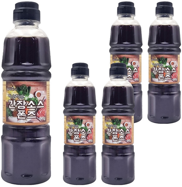 하우하우 간장 폰즈 소스, 550g, 5개