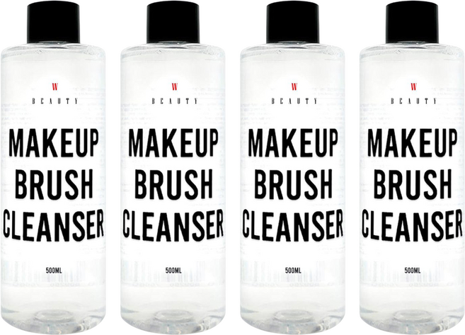 W Beauty 刷具清潔液, 500ml, 4瓶