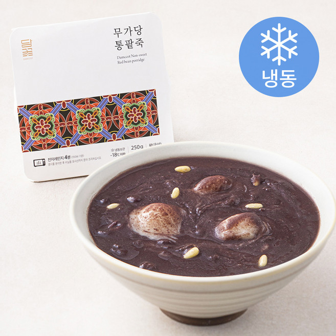 담꽃 무가당 통팥죽 (냉동), 250g, 1개