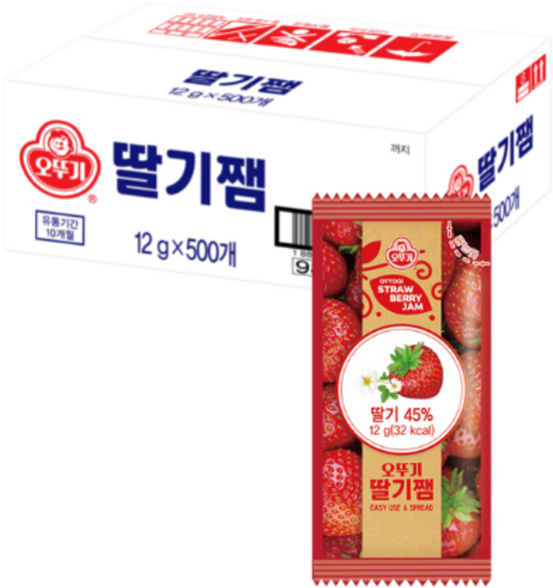 오뚜기 일회용 딸기쨈, 12g, 500개