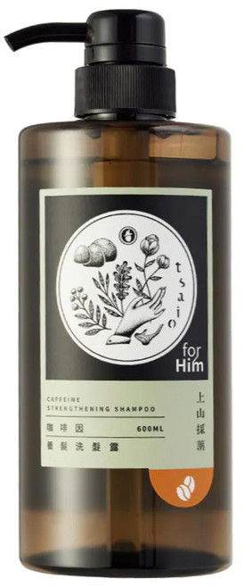 tsaio 上山採藥 咖啡因養髮洗髮露 強健髮根 活化頭皮 600ml, 1瓶