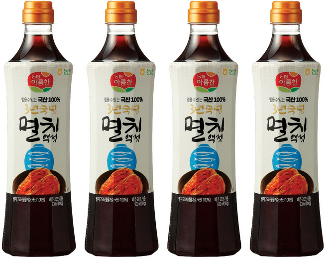 아름찬 국산 멸치액젓, 1kg, 4개