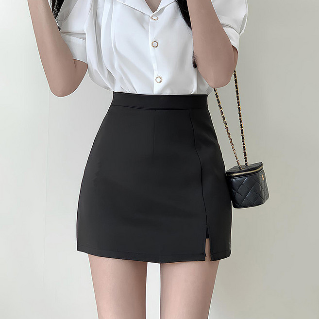 메이첼 클래식 옆트임 슬림 미니 스커트 10276