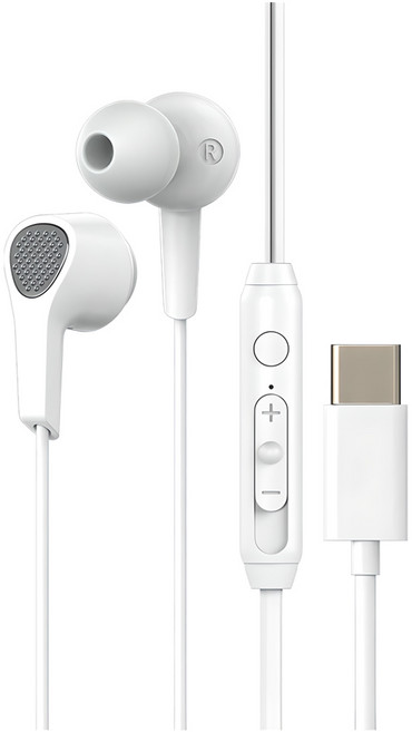 아이리버 C타입 커널형 유선 이어폰 갤럭시 아이폰 호환, ICP-G404, 화이트