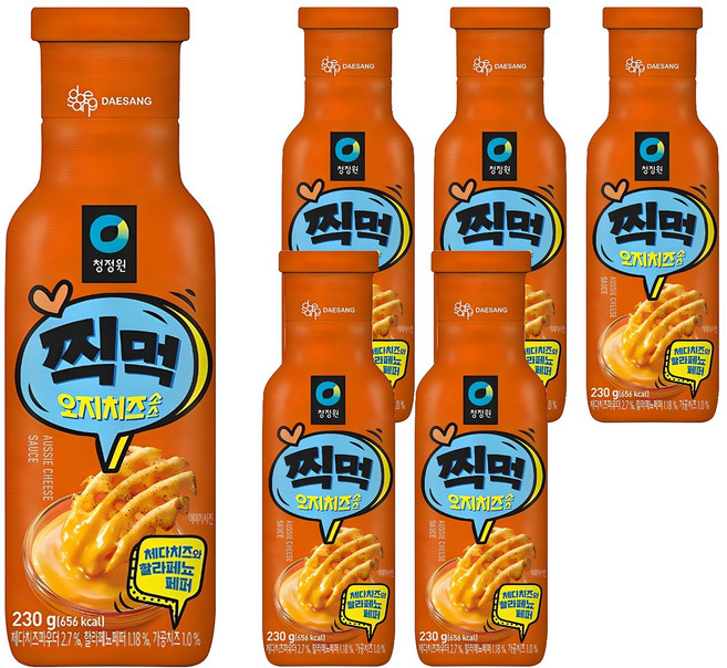 청정원 찍먹 오지치즈소스, 230g, 6개