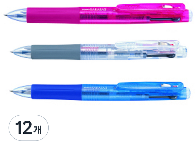 ZEBRA 斑馬牌 SARASA 3色原子筆 J3J2 0.5mm, 隨機出貨, 12個
