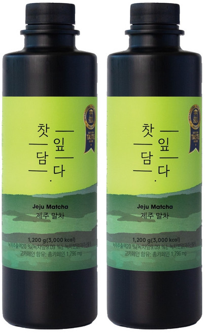스위트컵 찻잎담다 제주 말차, 1.2kg, 2개