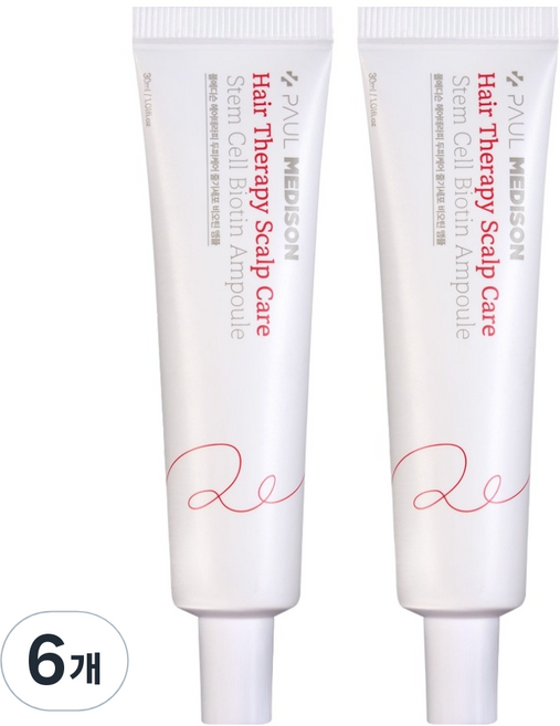폴메디슨 헤어테라피 두피케어 줄기세포 비오틴 앰플, 6개, 30ml