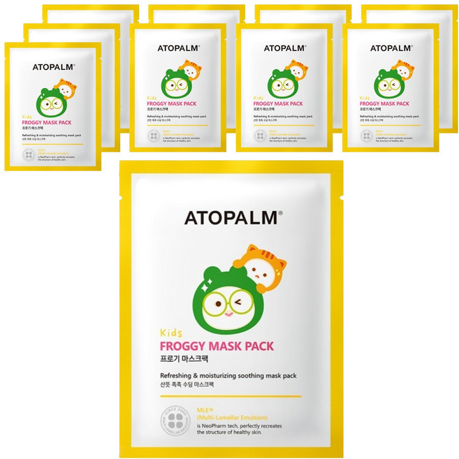 아토팜 프로기 키즈 마스크팩, 15g, 10개