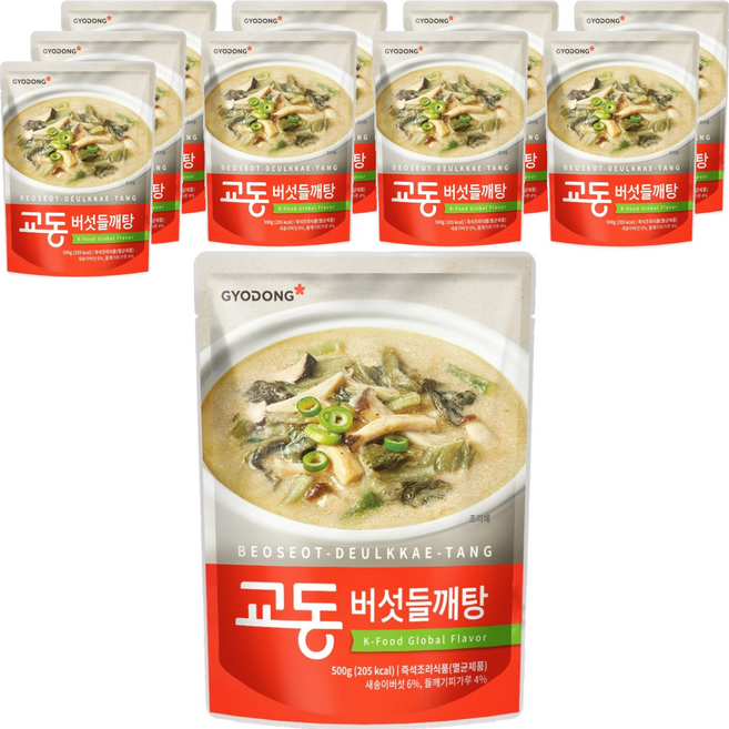교동식품 버섯 들깨탕, 500g, 10개