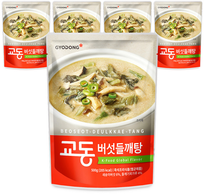 교동식품 버섯 들깨탕, 500g, 5개