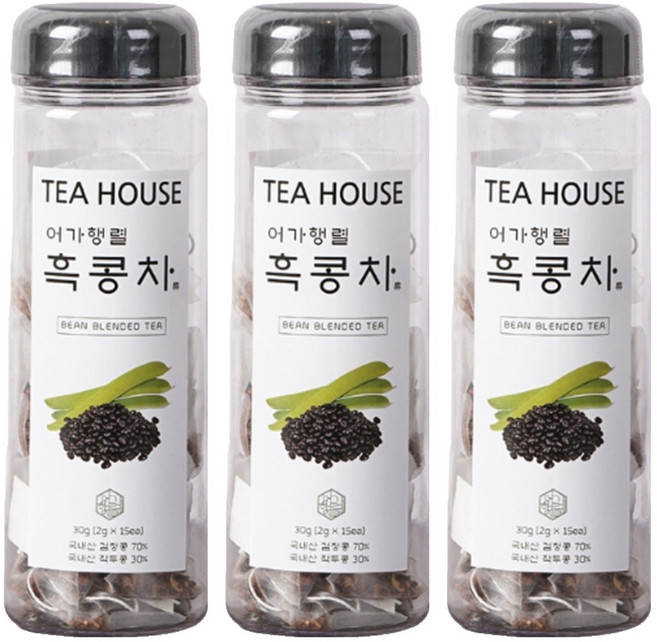 어가행렬 흑콩차 티백, 2g, 15개입, 3개