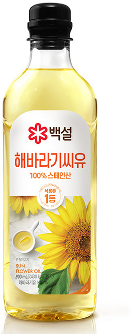 백설 해바라기유, 900ml, 1개