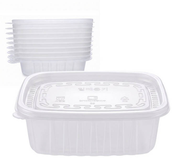 바른담 직사각 죽용기 대 1000ml, 1세트, 10개