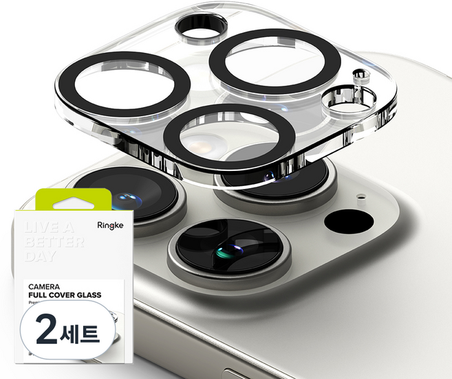 링케 휴대폰 카메라 풀커버 글라스 강화유리 필름 2p 세트, 2세트