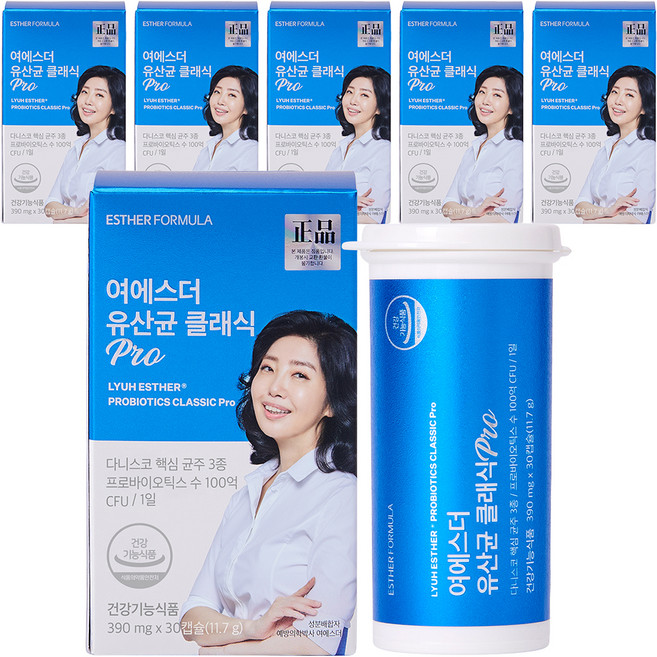 에스더포뮬러 여에스더 유산균 클래식 Pro 30캡슐, 6개, 30회분