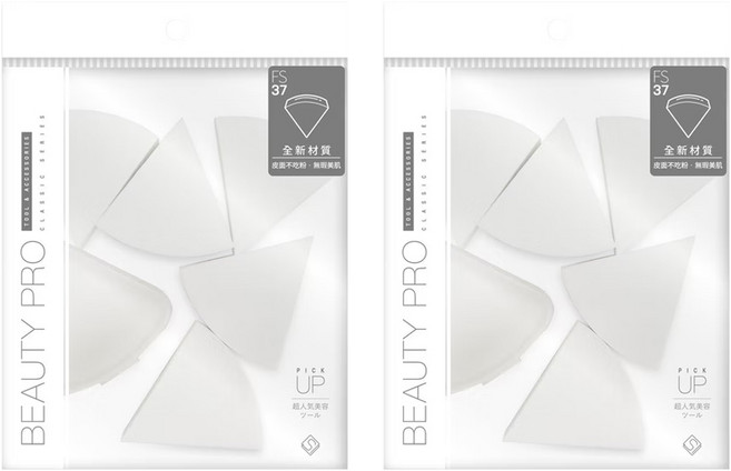 Solone 台灣公司貨 面面俱到上妝粉撲 6個, 扇形, 2袋