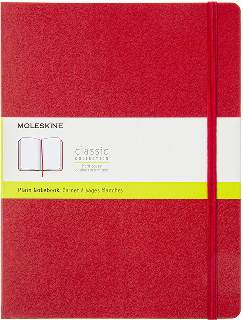 MOLESKINE 經典素面精裝筆記本 特大, 猩紅色, 1個