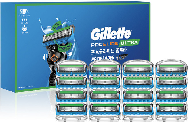 질레트 정품 프로글라이드 울트라 면도날, 16개입, 1개