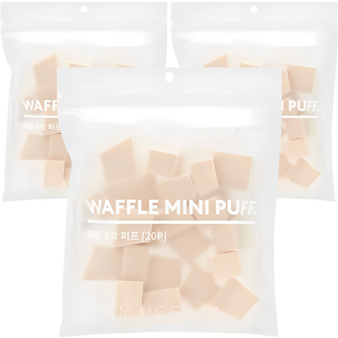 미샤 와플 조각 퍼프 20p, 3개