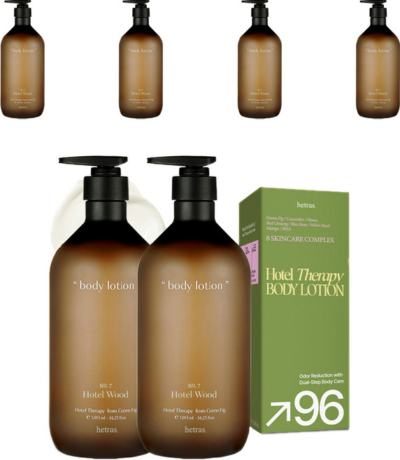 헤트라스 호텔 테라피 바디로션 호텔우드, 1.013L, 6개