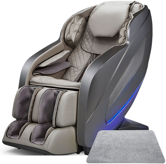 제스파 컴포르테 안마의자 + 전용 러그 세트 방문설치, ZPC2042, 매트그레이, 브라운