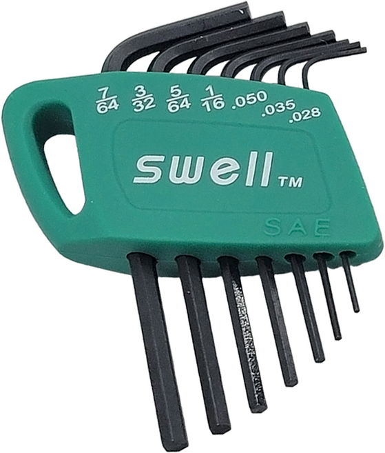 swell 黑迷你六角扳手 011-22AS 0.028~7/64 7支, 1組