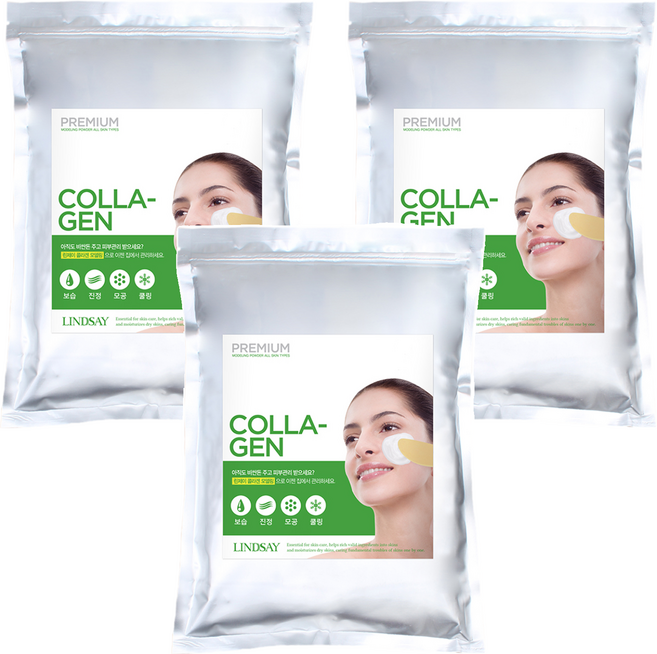 韓國 LINDSAY 袋裝軟膜粉 膠原蛋白, 1入, 3包