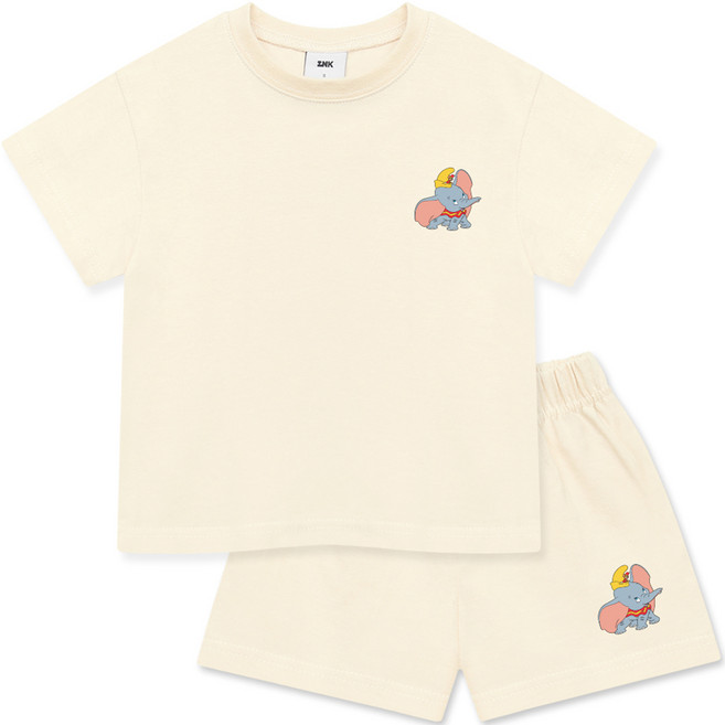 Little rabbit 兒童透氣迪士尼短袖小飛象上下褲裝套組