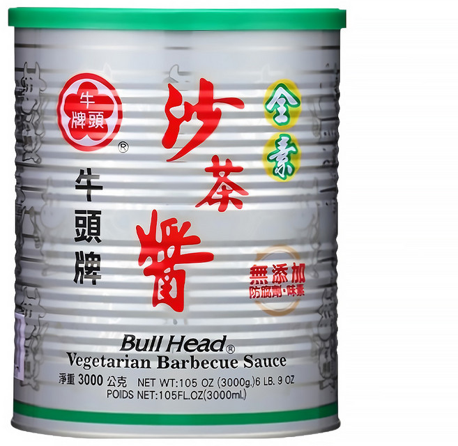 牛頭牌 素沙茶醬 適合各種素食調味, 3000g, 1罐