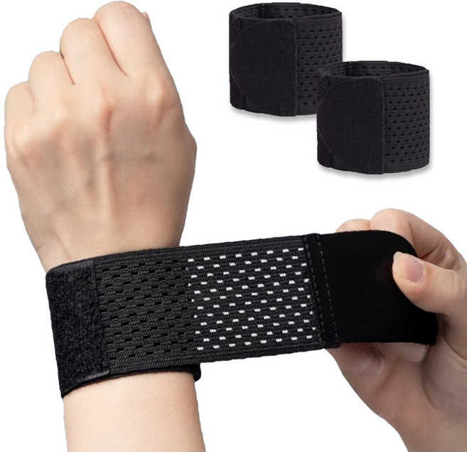 액티제노 메쉬 스포츠 손목보호대, 2개, 블랙