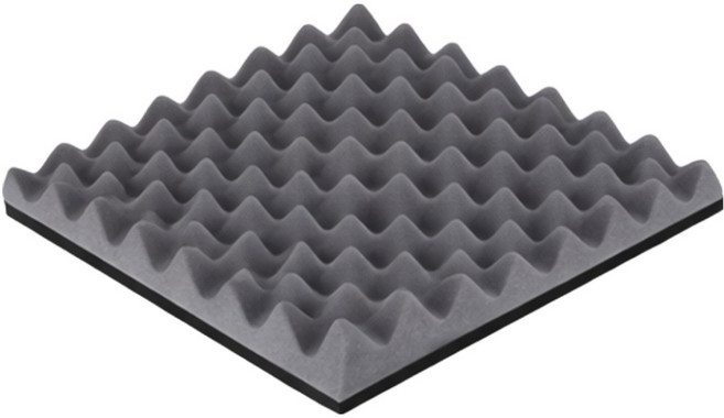 牆面用錄音室阻燃隔音吸音棉, 灰色, 1個