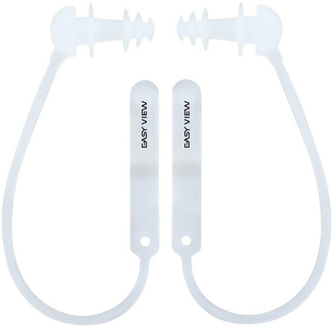 이지뷰 실리콘 코드 귀마개, 클리어, 1세트