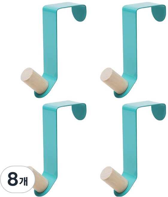 코히모 도어 행거 옷걸이 5W0240, 블루, 8개
