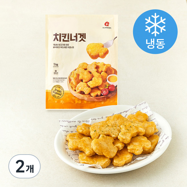 마니커에프앤지 치킨너겟 (냉동), 1kg, 2개