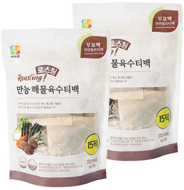 석하 로스팅 만능해물육수티백 15p, 210g, 2개