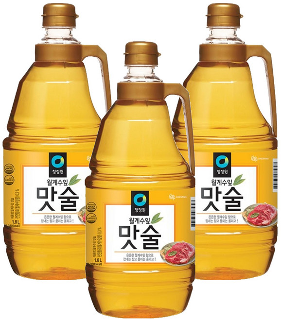 청정원 월계수잎 맛술, 1.8L, 3개