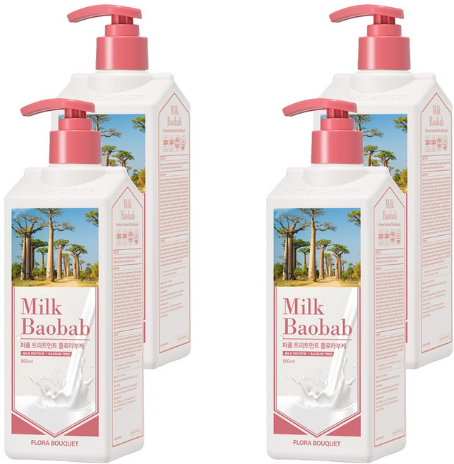 밀크바오밥 트리트먼트 플로라부케, 500ml, 4개