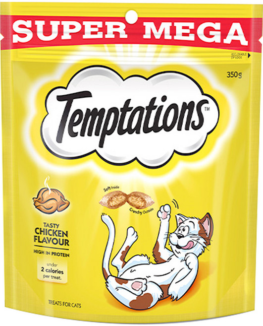 템테이션 고양이 스낵, 맛있는 닭고기맛, 350g, 1개