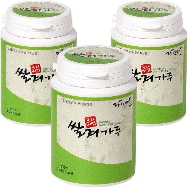 Jayeonmaeul 프리미엄 쌀겨가루 300, 3개, 1개입