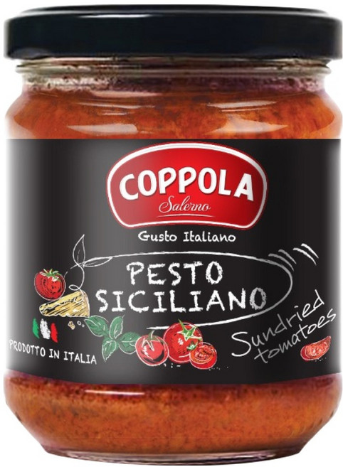 COPPOLA 柯波拉 無加糖日曬番茄松子青醬, 180g, 1罐