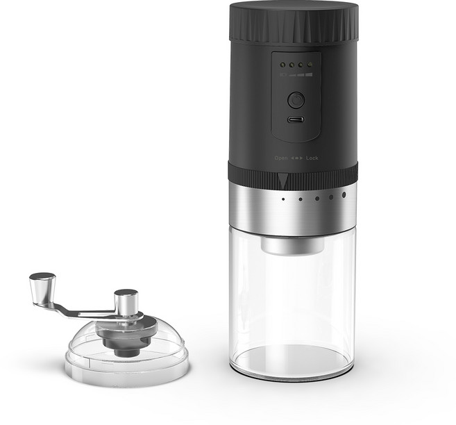 마리슈타이거 루미 무선 커피 그라인더 B20 플러스 + 수동 핸들, 20ml, 블랙매트, 1세트