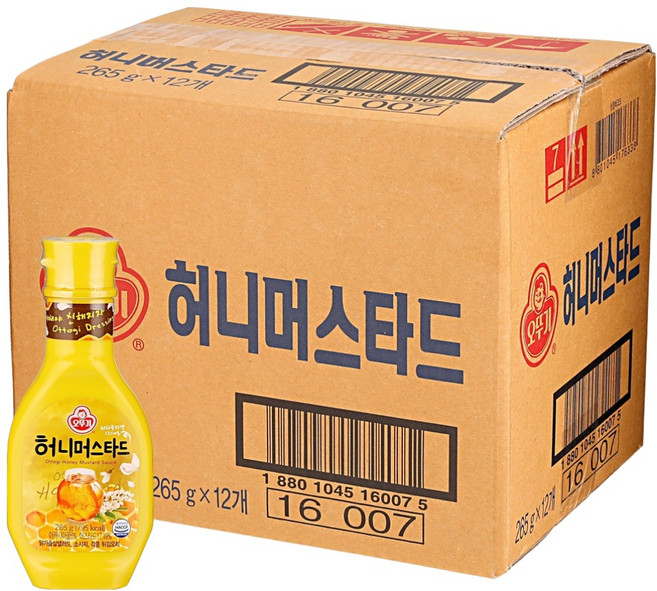 오뚜기 허니머스타드 소스, 265g, 12개
