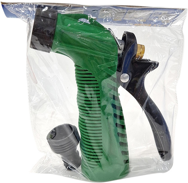 Elephant Waters 沐象 舒適握把無段式水槍 園藝花灑 居家清潔 清洗車輛, 綠色 + 黑色 + 金色, 1個