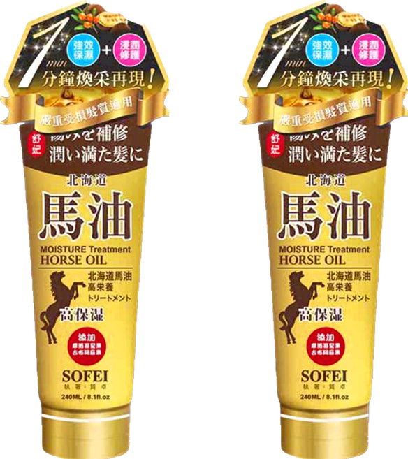SOFEI 舒妃 北海道馬油強效保濕護髮膜, 240ml, 2件