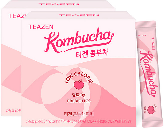 티젠 콤부차 피치, 5g, 50개입, 2개