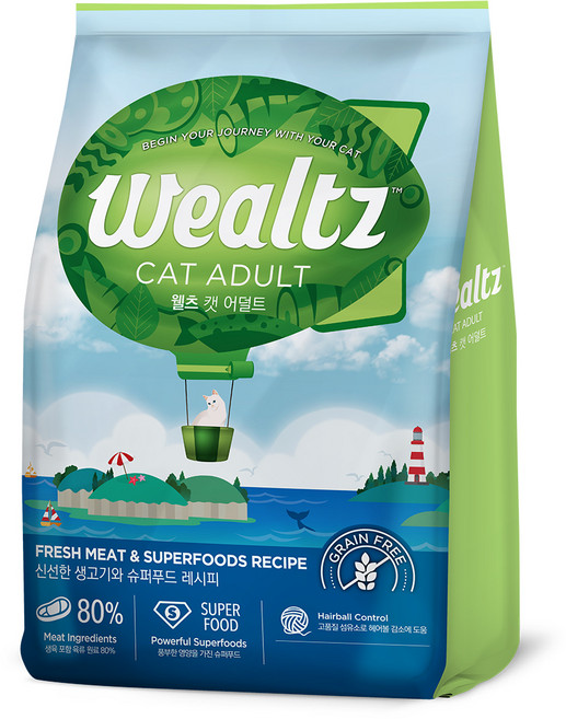 웰츠 고양이 건식사료, 닭, 2.1kg, 1개